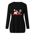 thumbnail image 4 of Pntutb Mujer Tallas grandes Casual Cuello redondo Suelto Impreso Bolsillo Manga larga tops Mujer Blusa Pntutb Pntutb-7392, 4 of 5