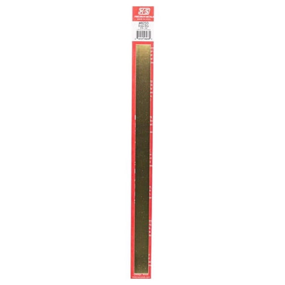 K & S Brass Metal Strip - Mill Finish - 0.016 in x 3/4 in x 12 in