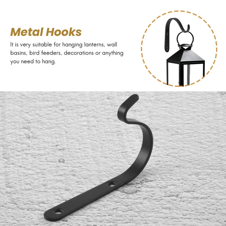 10 Pcs Iron Wall Hooks Outdoor Decorative Hook for Hanging Planter Coat  Lantern Plant Hooks Hangers Metal Hooks