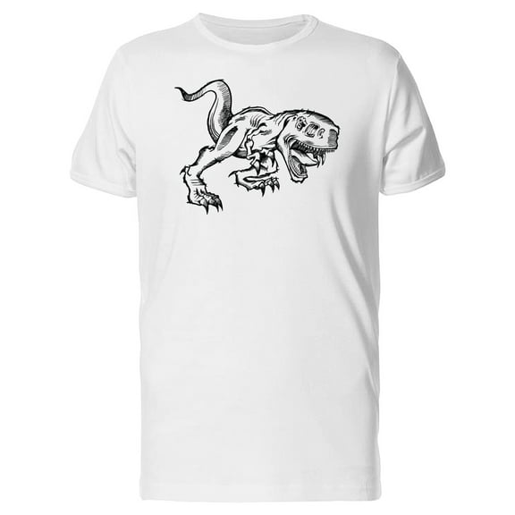 Angry Tyrannosaurus Sketch T-Shirt Men -Image by Shutterstock, Male XX-Large
