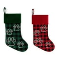 thumbnail image 7 of Pet Christmas Stockings for Dogs Cats, Christmas Pet Stocking Socks Dog Cat Paw Plaid Xmas Tree Hanging Ornament Gift, 7 of 7