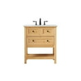 thumbnail image 3 of Elegant Decor Metropolis 30" Aluminum MDF Single Bathroom Vanity in Natural Wood, 3 of 8