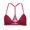 Red, variant on Holloyiver Women's Lace Edge Vertical Stripe Back Bra Padded Bra Wireless Lingerie For women