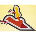 thumbnail image 3 of Joseph Schillinger 24x19 Black Modern Framed Museum Art Print Titled - Study in Rhythm, Red and Gold (ca. 1934), 3 of 5