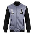 thumbnail image 2 of Mens Retro Solid Color Long Sleeve Stand Collar Three Mens Coat Strap Waist Length, 2 of 5