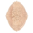 thumbnail image 1 of Aplique ovalado con forma de flor tallada para decoración de muebles (B: 21 x 15 cm), 1 of 9