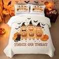 thumbnail image 2 of Erosebridal Highland Cow Twin Quilt Set, Trick Or Treat Halloween Twin Coverlet Set, White Orange, 2pcs, 1 Bedspread and 1 Pillowcase, 2 of 7