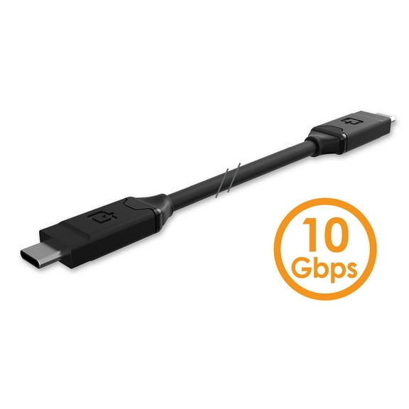 Qmadix 3.3Ft USB-C to USB-C (3.1 Type C) Charging Data Sync Cable - Black