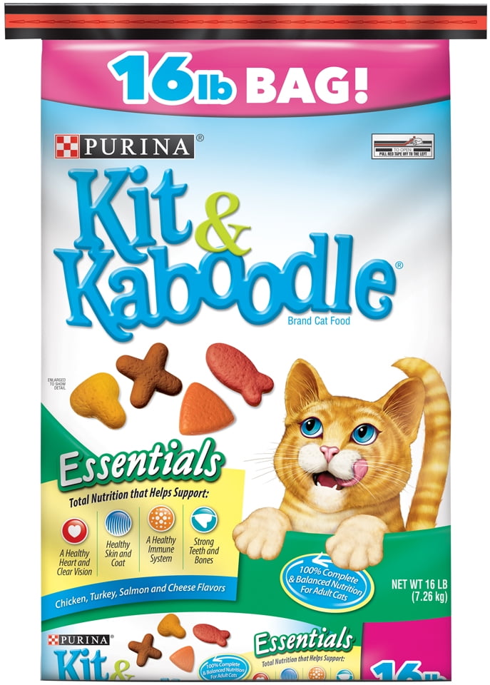 Purina Kit & Kaboodle Dry Cat Food; Essentials, 16 lb. Bag Walmart