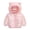 Pink, variant on Girl Winter Coat Winter Down Coats for Kids Baby Girls Light Puffer Padded Jacket Bear Hoods Infant Outerwear(Red,18-24 Months)