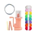 thumbnail image 4 of Hand Knitting Machine Compact Manual Portable DIY Darning Patching Tool set Pink, 4 of 8