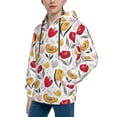 thumbnail image 2 of Haiem Tulips Flowers Pattern Boys Hoodie, Youth Pullover Hooded Sweatshirt, Kangaroo Pocket Hoodie for Kids Girls -Medium, 2 of 6