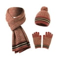 thumbnail image 5 of Eoperou Women Winter Beanie Hat Long Scarf Touchscreen Gloves Set with Fleece Lined Jacquard Warm Knitted Hat with Plush Ball, 5 of 8