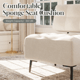 thumbnail image 4 of Erinnyees Mid-Century Modern Accent Chair with Plush Cushion & Metal Legs, Comfy Gray Linen Armchair for Living Room, Bedroom, Beige, 4 of 7