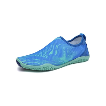 

Ritualay Unisex Water Shoes Quick Dry Barefoot Fitness Workout Beach Shoe Comfort Lightweight Flats Surf Exercise Slip On Aqua Socks Blue 11