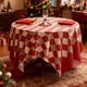 thumbnail image 1 of Mantel Navideño a Cuadros Rojos y Blancos | Tela de Poliéster | 120 X 120 Cm | Ideal para Mesas de Cocina y Comedor | 300 G | Decoración Navideña, 1 of 6