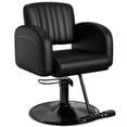 thumbnail image 4 of Baasha Premium Hair Salon Chair, Comfortable Stylist Chair with Memory Sponge, 360° Swivel, Steel Frame, Weight Capacity Up to 330 lbs-ALLBLK, 4 of 10