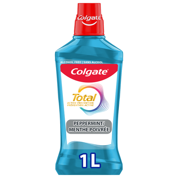 Colgate Total Active Prevention Alcohol Free Mouthwash, Peppermint
