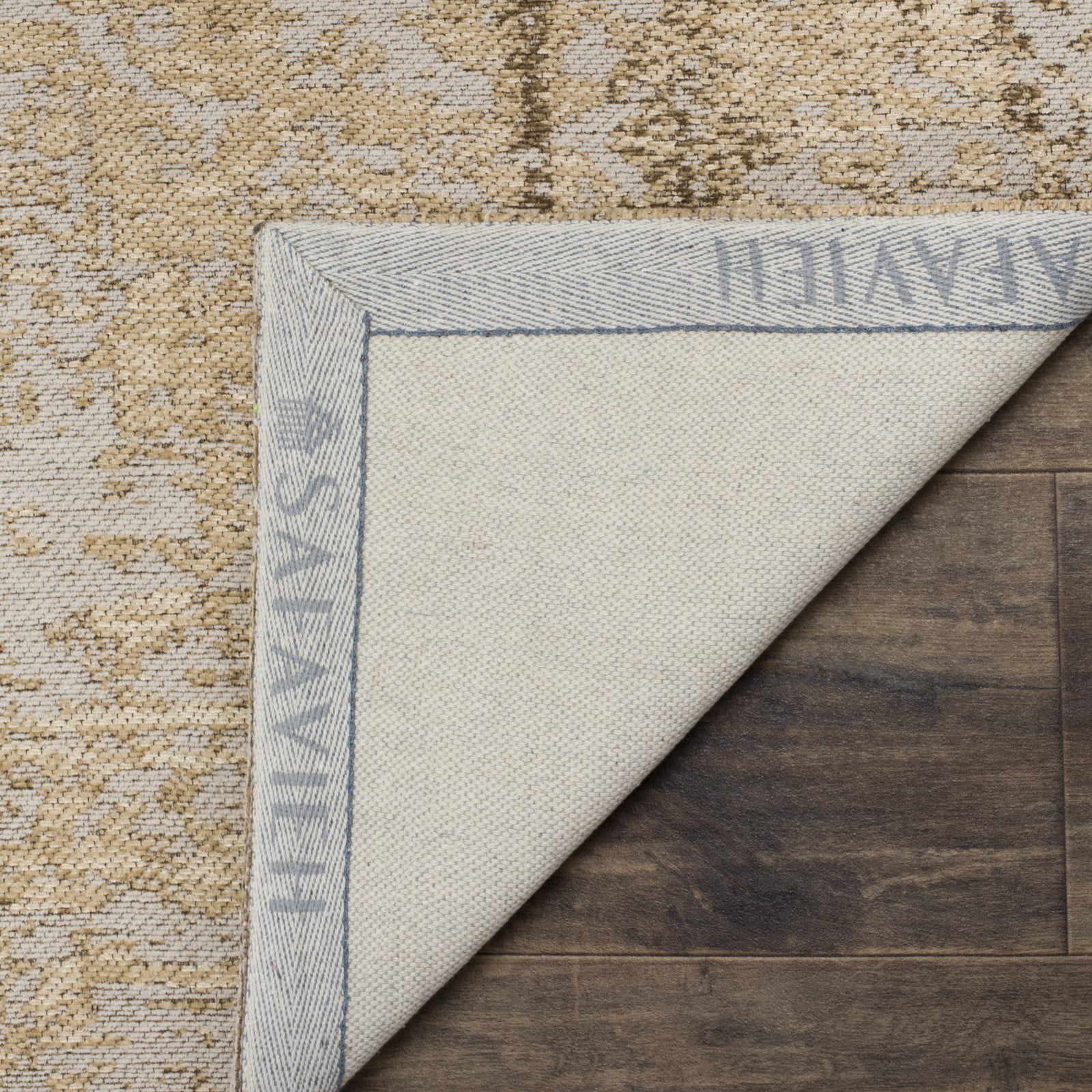 SAFAVIEH Classic Vintage Peter Overdyed Border Cotton Area Rug, Sand, 3' x 5'