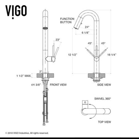 Vigo Oakhurst Pull Down Single Handle Kitchen Faucet Walmart Com