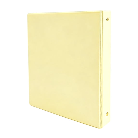 yellow 1 Inch 3 Ring Binder, Flexible Plastic Binder with Metal Round Rings, Cute Soft Cover School Binder for Students, Letter Size Document Organizer, Classroom Essentials, Home Office Supplies