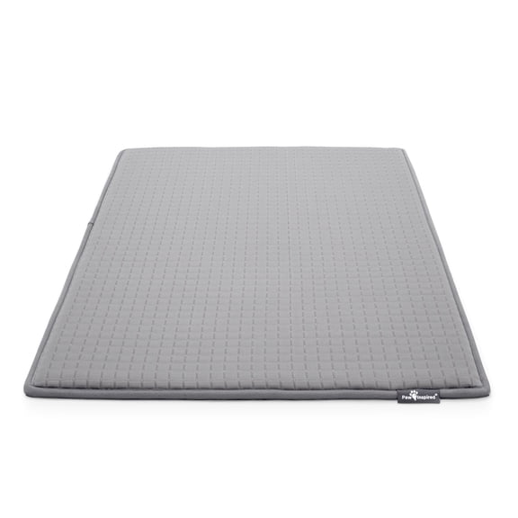 Paw Inspired Cooling Orthopedic Crate Pad for Dogs, Washable Memory Foam Dog Cooling Mat (35x22 Inch Medium/Large Size for 36 Inch Kennel, Gray)