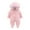 Pink, variant on Vividxx Baby Jumpsuit Winter Outwear Girls Coat Romper Boys Baby Warm Jumpsuit Cute 0-3 Months
