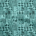 thumbnail image 1 of oneOone Polyester Spandex Turquoise Green Fabric Aaian Batik Fabric For Sewing Printed Craft Fabric By The Yard 56 Inch Wide, 1 of 4