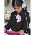 thumbnail image 2 of Lovely Unicorn Portrait Peaceful Hoodie Juniors -Image by Shutterstock,  x-Large, 2 of 4
