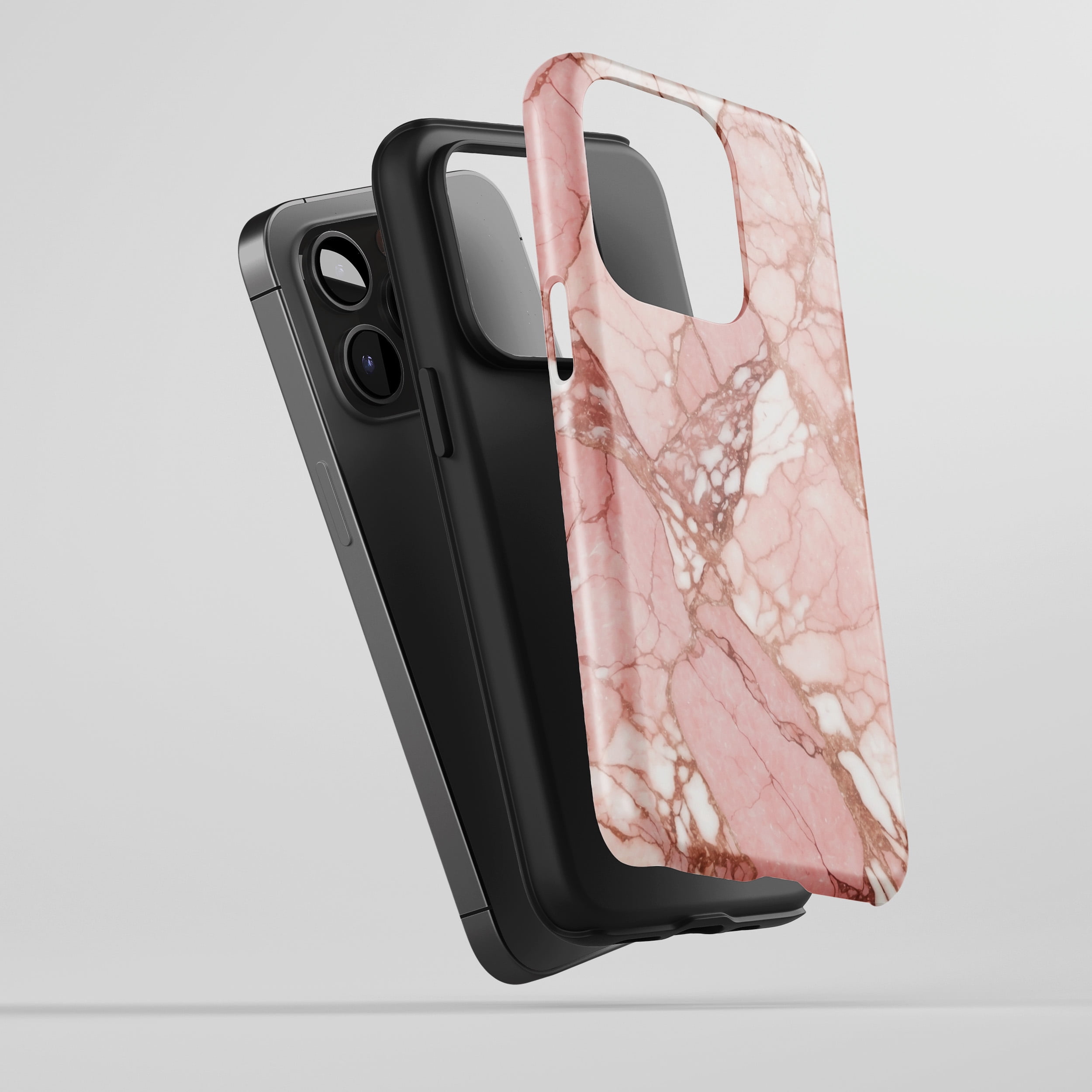 Marble Pink Phone Case For All iPhone Series Tough Protective Phone Case Elegant Marble