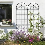 2 Pack 86.7H Metal Garden Trellis for Climbing Plants Gardening Vines Plant Support for Flower Rose Climbing