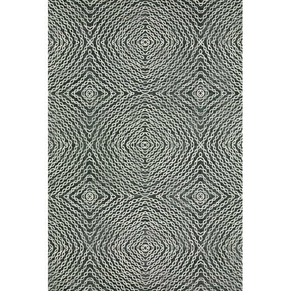 Dalyn Brisbane Area Rug BR3 Br3 Midnight Midnight Rings Loops 5' x 7' 6" Rectangle