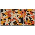 thumbnail image 3 of PixonSign Canvas Print Wall Art Set Orange, Black, Red & Tan Camouflage Display Abstract Patterns Digital Art Modern Art Chic Urban Multicolor Ultra for Living Room, Bedroom, Office - 16"x24"x3, 3 of 5