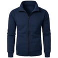 thumbnail image 4 of yillto Men Jackets Collared Zip up Lightweight Casual Business Coat Fitting Big and Tall Jacket, 4 of 5
