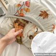 thumbnail image 4 of Twin Sze Fitted Sheet Set - Hedgehog Fall 2 Piece Bedding Sets 16" Deep Pocket Fitted Sheet with 1 Pillowcase, Thanksgiving Pine Cones Maple Rustic Plaid Brushed Microfiber Hotel Luxury Bed Sheets, 4 of 9