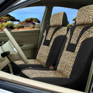Car Interior Winter Warm Plush Leopard Print Car Seat Cushion
