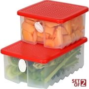 Signora Ware Produce Keeper Vegetable Storage Container Set, 2-Pack 61 Oz