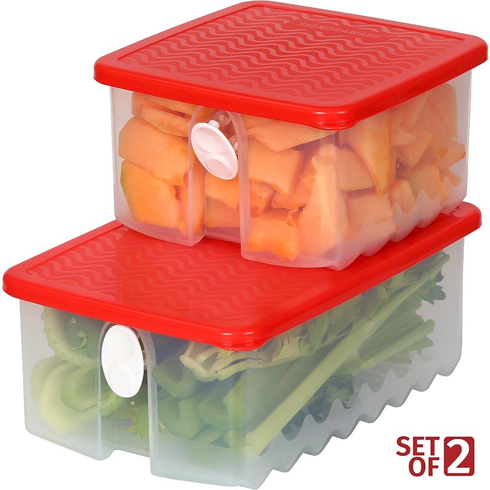 Fresh Fruit and Vegetable Food Keeper Saver Storage Container with Air