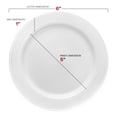 thumbnail image 7 of Smarty 6" White with Silver Edge Rim Plastic Pastry Plates 120ct, 7 of 7