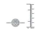 thumbnail image 5 of 3/4 Carat T.W. Diamond Cluster Halo Engagement Ring in 10k White Gold, 5 of 9