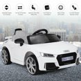 thumbnail image 4 of Patiojoy Audi TT RS Mini Ride on Car 12V Electric Kids Toy Buggy w/ Remote Control MP3 White, 4 of 6