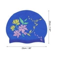 thumbnail image 4 of Unique Bargains 1 Pc Waterproof Morning Glory Pattern Swim Cap Pink Blue Yellow, 4 of 6