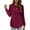 05#Wine, variant on Womens Sweatshirt Crewneck Long Sleeve Shirts Loose Tops Curved Hem Pullover Fall Fashion Winter Clothing Wine S