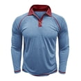 thumbnail image 5 of Mens Polo Shirt Classic Long Sleeve Comfortable Breathable Casual Slim Fit Turn Down Collared Solid Color T Shirts for Man, 5 of 7
