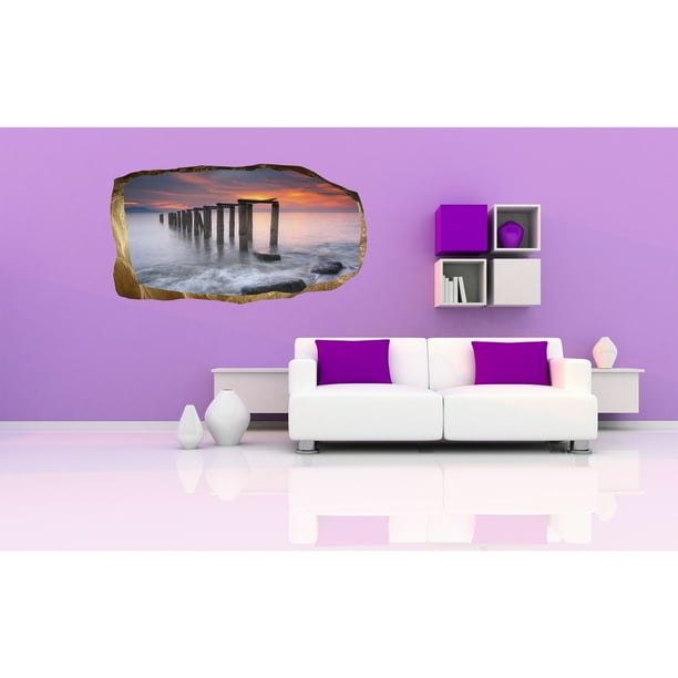 Startonight 3D Mural Wall Art Photo Decor Beach Sunset Amazing Dual View Surprise Wall Mural Wallpaper for Bedroom Beach Wall Paper Art Gift Medium '' By '' Startonight 3D Mural Wall Art Photo Decor Beach Sunset Amazing Dual View Surprise Wall Mural Wallpaper for Bedroom Beach Wall Paper Art Gift Medium '' By ''