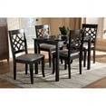 thumbnail image 6 of Baxton Studio Mael Modern and Contemporary Grey Fabric Upholstered Espresso Brown Finished 5-Piece Wood Dining Set, 6 of 6