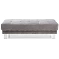 thumbnail image 4 of Glory Furniture Derek Velvet Upholstered Ottoman in Gray, 4 of 6