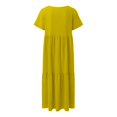 thumbnail image 5 of V Neck Irregular Hem Maxi Dress For Women Spring Summer Color Styles In Various Sizes, 5 of 5