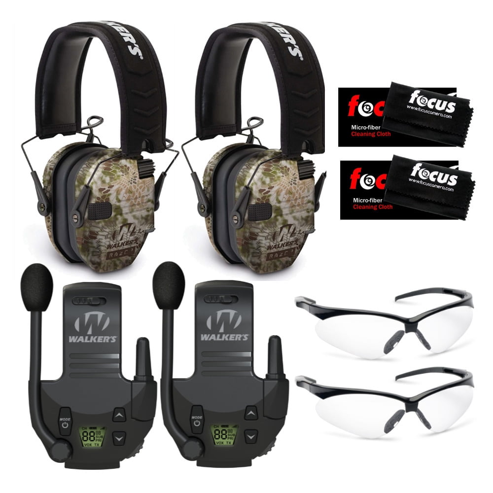 Walkers Razor Slim Electronic Muff (Kryptek Camo, 2Pack) Bundle