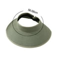 thumbnail image 6 of Sun Hat Comfortable Fasten Hook Design Anti-UV Solid Color Women Outdoor Empty Top Wide Brim Visor Hat for Fishing, 6 of 7